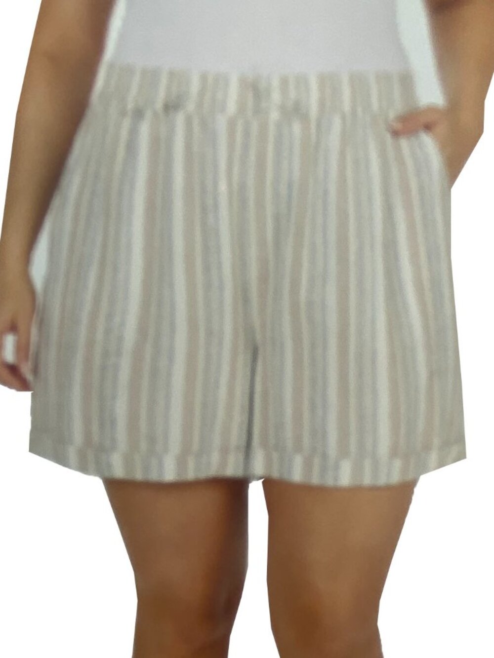 Frank and Oak Women's Striped Linen Shorts | Summer Short | Size XLarge ***NEW - Picture 4 of 5